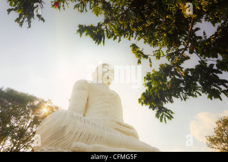 The large 27m Buddha statue at Sri Maha Bodhi Viharaya temple on Bahirawakanda Hill overlooking the city, Kandy, Sri Lanka, Asia Stock Photo