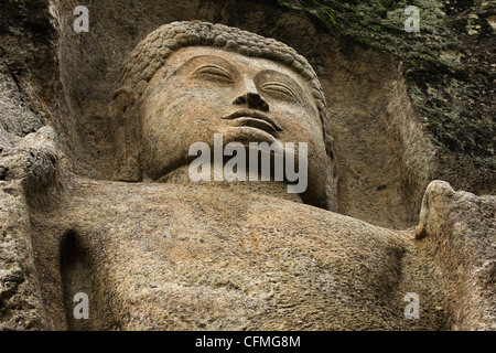 Detail of the 11 meter tall unfinished statue of Buddha, Bandarawela, Sri Lanka, Asia Stock Photo