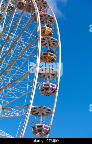 Merry go round, Carousel spinning fast creating wonderful light trails ...
