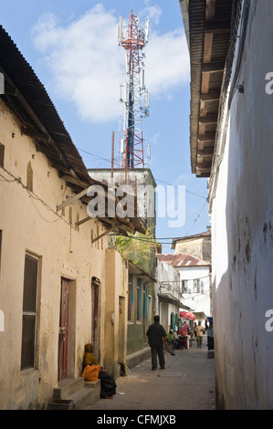 Telecommunication tower in Stone Town Zanzibar Tanzania Stock Photo