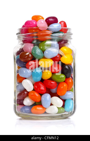 Jellybeans in a jar Stock Photo