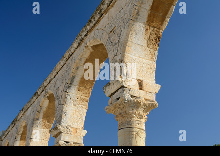 Arches on the temple mount in Jerusalem Stock Photo