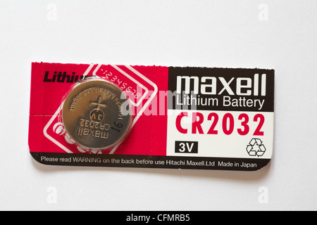 Riga, Latvia - December 17 ,2020 : Energizer 2032 Lithium Coin Battery.  Cardboard and plastic packaging. White background Stock Photo - Alamy