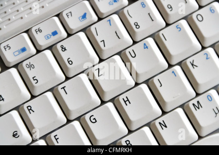 close-up of grey computer keyboard Stock Photo