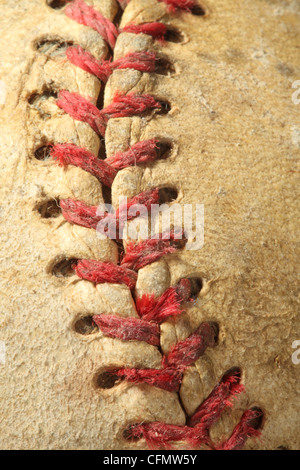 An old, worn, used, official major league baseball. Stock Photo