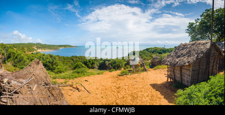 Fishing village with view on the emerald sea near Diego Suarez, north of Madagascar Stock Photo