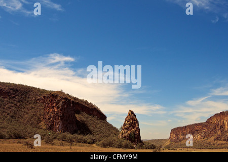 Fischer's Tower in Hell's Gate National Park, Kenya Stock Photo