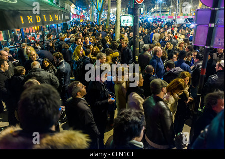 Paris, France, Sad Demonstration, Jewish People in Silent March After Terrorist Attack Against a Jewish School, jewish demonstration, paris republique demonstration, big crowds aerial Stock Photo