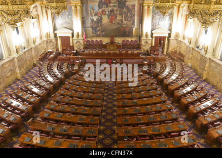 House of representatitives chamber inside the Pennsylvania state capitol building in Harrisburg Stock Photo