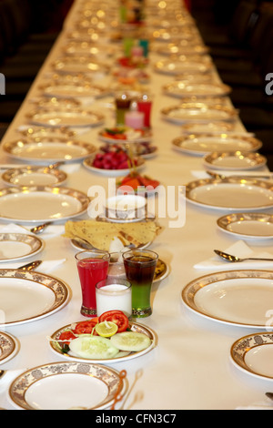 Decorated dining tablet Stock Photo