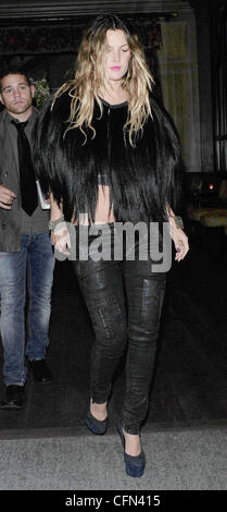 Drew Barrymore leaving her hotel on her way to make an appearance on