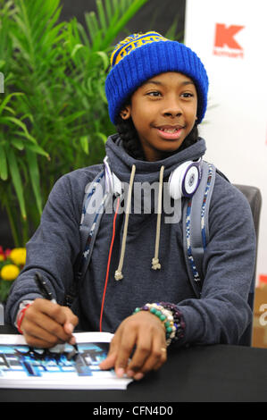 Ray Ray of Mindless Behavior signs autographs for fans during a meet and greet event held at a Kmart store in Miami Miami, Florida - 08.02.12 Stock Photo