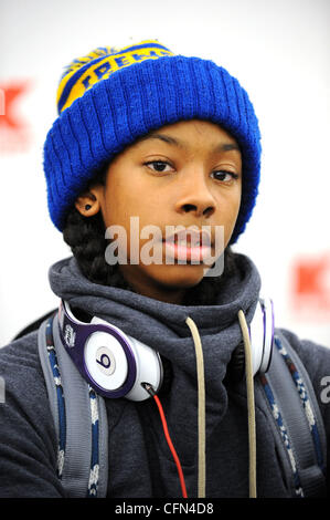 Ray Ray of Mindless Behavior signs autographs for fans during a meet and greet event held at a Kmart store in Miami Miami, Florida - 08.02.12 Stock Photo