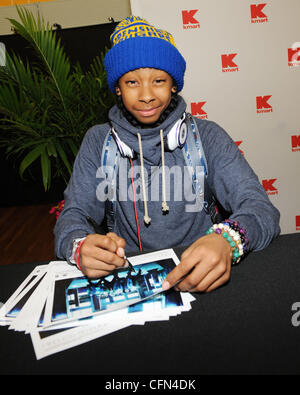 Ray Ray of Mindless Behavior signs autographs for fans during a meet and greet event held at a Kmart store in Miami Miami, Florida - 08.02.12 Stock Photo