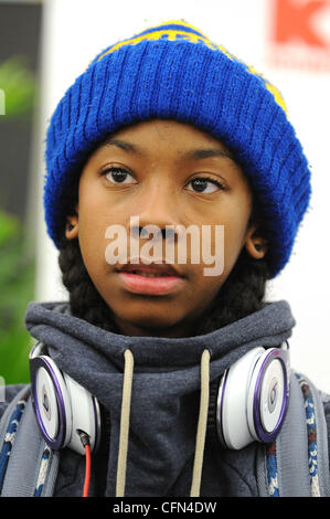 Ray Ray of Mindless Behavior signs autographs for fans during a meet and greet event held at a Kmart store in Miami Miami, Florida - 08.02.12 Stock Photo