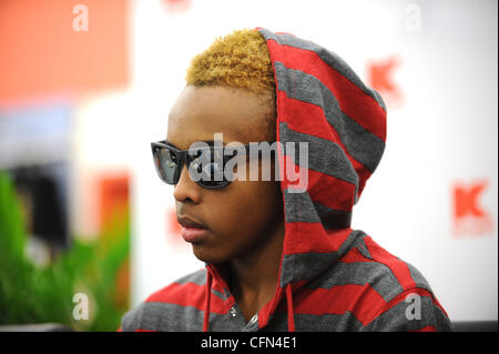 Prodigy of Mindless Behavior signs autographs for fans during a meet and greet event held at a Kmart store in Miami Miami, Florida - 08.02.12 Stock Photo