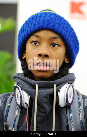 Ray Ray of Mindless Behavior signs autographs for fans during a meet and greet event held at a Kmart store in Miami Miami, Florida - 08.02.12 Stock Photo