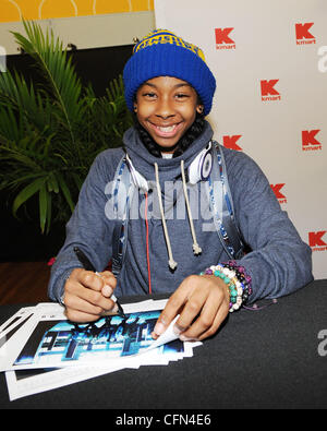 Ray Ray of Mindless Behavior signs autographs for fans during a meet and greet event held at a Kmart store in Miami Miami, Florida - 08.02.12 Stock Photo