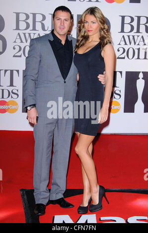 Paddy Mcguinness and Christine Martin  The BRIT Awards 2011 at the O2 Arena - Arrivals London, England - 15.02.11 Stock Photo