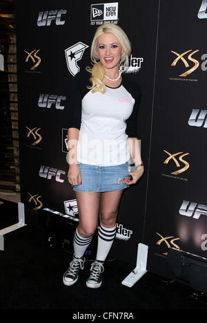 Holly Madison XS Nightclub Kicks Off Magic With Famous Stars and Straps Party featuring a performance by Travis Barker at Encore Resort and Casino  Las Vegas, Nevada - 15.02.11 Stock Photo