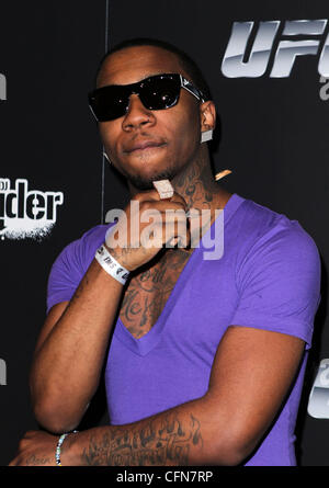 Lil B XS Nightclub Kicks Off Magic With Famous Stars and Straps Party featuring a performance by Travis Barker at Encore Resort and Casino  Las Vegas, Nevada - 15.02.11 Stock Photo