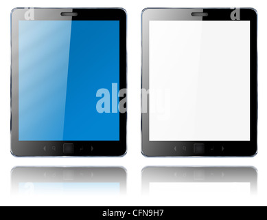 3d tablet pc on white background Stock Photo