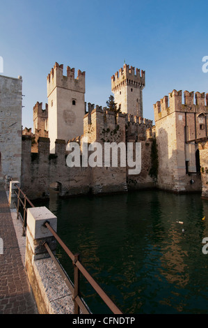 Castello Scaligero, Sirmione, Lago di Garda (Lake Garda), Lombardy, Italy, Europe Stock Photo