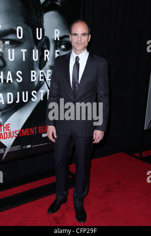 Michael Kelly 'The Adjustment Bureau' - New York Premiere held at the Ziegfeld Theatre New York City, USA - 14.02.11 Stock Photo