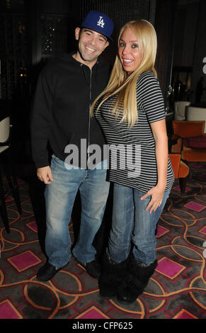 Mario Monge and Mary Carey  Mary Carey and her husband Mario Monge have dinner at Eric Ripert's 10 Arts Restaurant, Ritz Carlton Philadelphia, PA USA - 01.02.11 Stock Photo