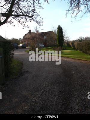 General views of Kate Middleton's family residence near the Berkshire village of Bucklebury.   Berkshire, England - 03.02.11 Stock Photo