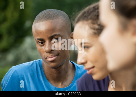 Smiling young man, outdoors Stock Photo