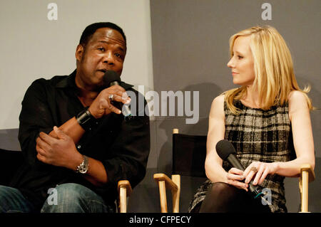 Isiah Whitlock Jr, Anne Heche Meet The Filmmakers at The Apple Store Soho 'Cedar Rapids' New York City, USA - 08.02.11 Stock Photo