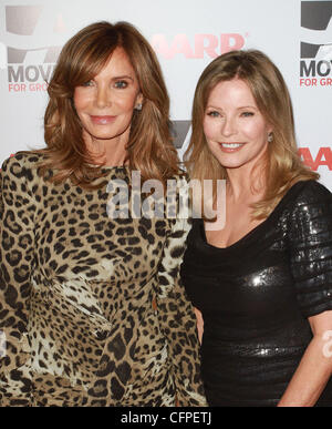 Jaclyn Smith and Cheryl Ladd AARP The Magazine's 10th Annual Movies for Grownups Awards held at the Beverly Wilshire Hotel - Arrivals Los Angeles, California - 07.02.11 Stock Photo