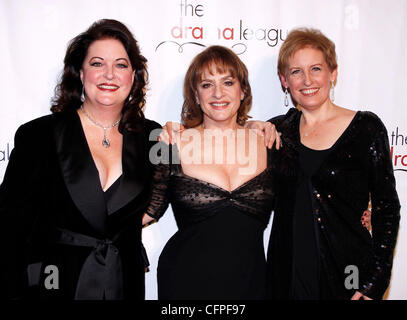 Ann Hampton Callaway, Patti LuPone and Liz Callaway The Drama League's tribute to Patti LuPone held at the Pierre Hotel - Arrivals New York City, USA - 07.02.11 Stock Photo