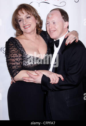 Patti LuPone and Chris Burke The Drama League's tribute to Patti LuPone held at the Pierre Hotel - Arrivals New York City, USA - 07.02.11 Stock Photo