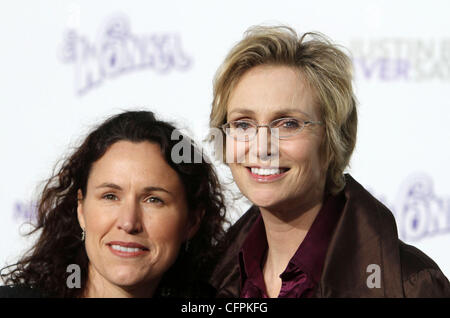 Dr. Lara Embry, Jane Lynch Los Angeles Premiere of 'Justin Bieber: Never Say Never' held at Nokia Theatre L.A. Live Los Angeles, California - 08.02.11 Stock Photo