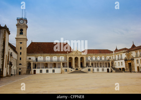 inner yard of old university in Coimbra, Portugal Stock Photo