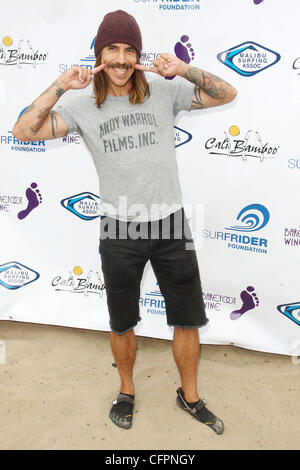 Anthony Kiedis Surfrider Foundation's 5th Annual Celebrity Expression Session at First Point, Surfrider Beach in Malibu Los Angeles, California - 11.09.10 Stock Photo