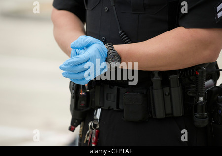 High school students participate in Shattered Dreams Program designed to educate the danger associated with drinking and driving Stock Photo