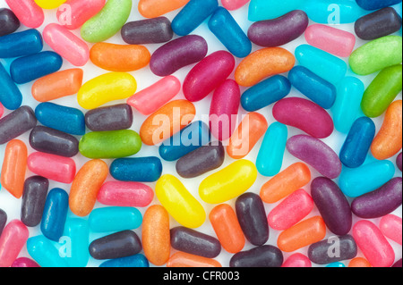 American Jelly Beans pattern on white background Stock Photo