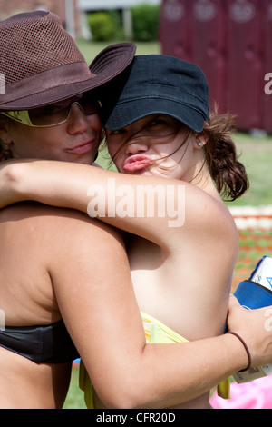 Rock the dock summer lake party Stock Photo