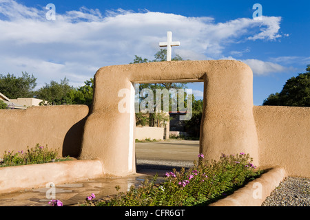 St. Francis de Asis Church in Ranchos de Taos, Taos, New Mexico, United States of America, North America Stock Photo