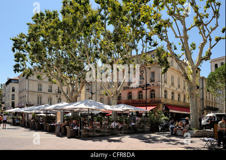 Avignon France Place de l'Horloge the Theatre with baroque facade ...