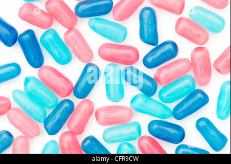 American Jelly Beans pattern on white background Stock Photo