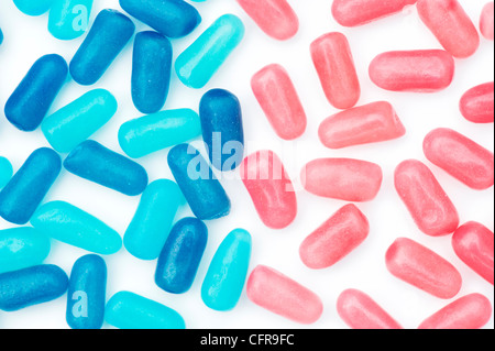 American Jelly Beans pattern on white background Stock Photo