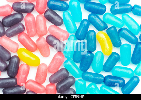 American Jelly Beans pattern on white background Stock Photo