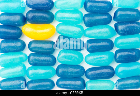 American Jelly Beans pattern on white background Stock Photo