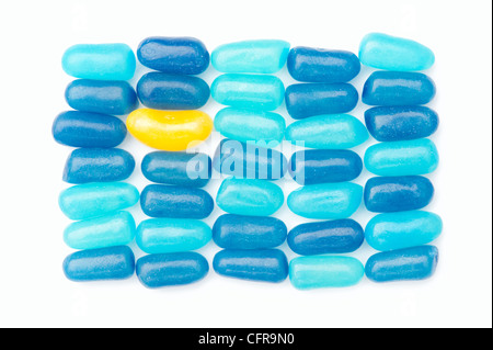 American Jelly Beans pattern on white background Stock Photo