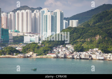 Stilt village of Lei Yue Mun on Lei Yue Mun Channel, Kowloon, Hong Kong, China, Asia Stock Photo