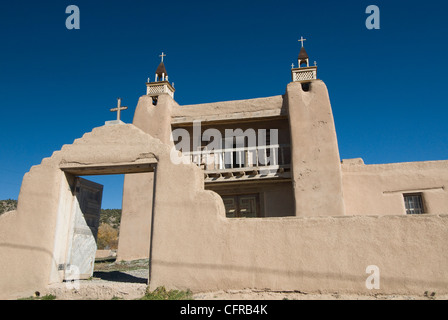 The Church of San Jose de Garcia, established in 1751, Las Trampas, New Mexico, United States of America, North America Stock Photo